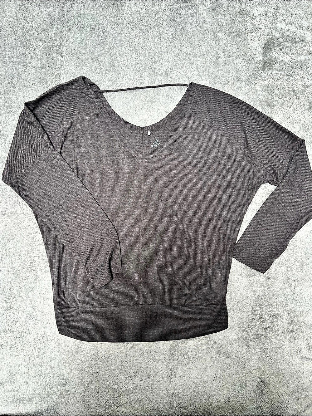 prAna Orona Top Women's Gray Crew Neck Sweater Size XL